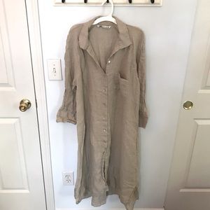 Zara Linen Shirt Dress